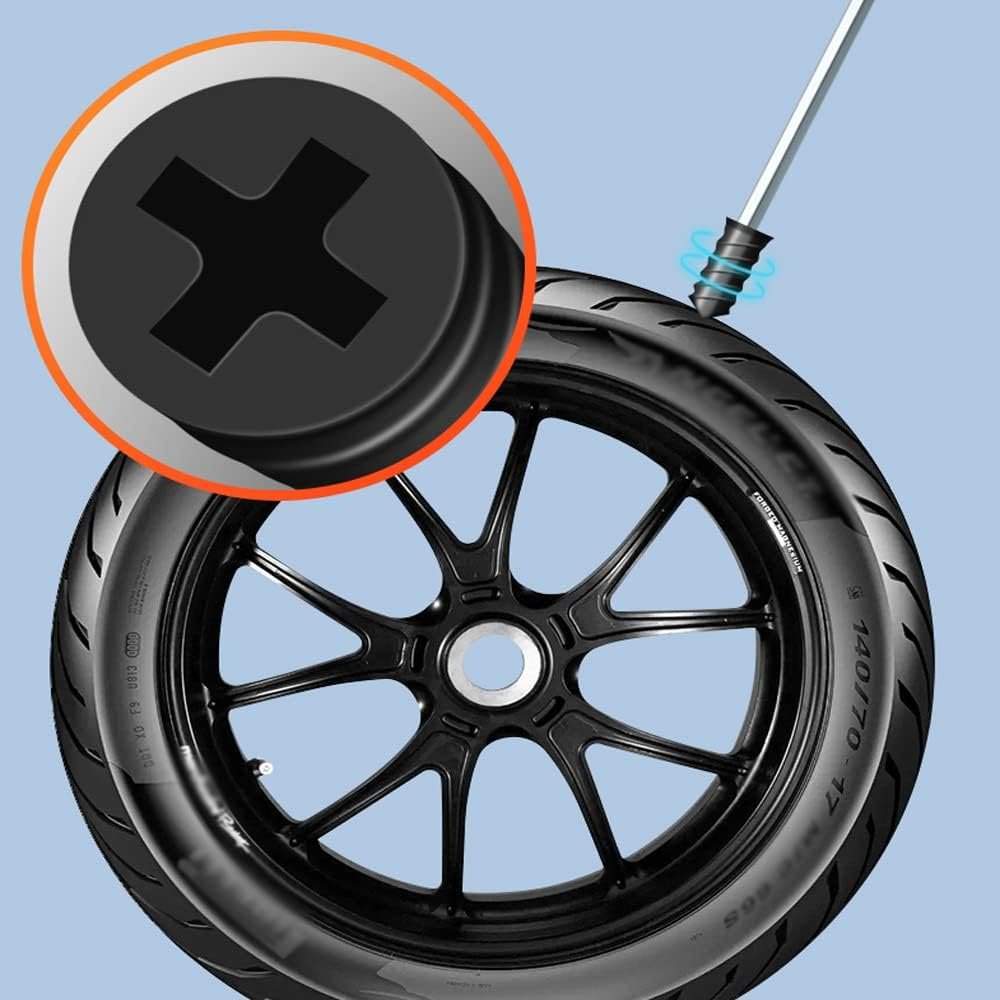 Wzttdm 100 Pcs Tire Repair Rubber Nail, Self-Service Vacuum Tire Repair Nails with Screwdriver for Car Motorcycle ATV Tire Puncture Repair (50 S+50 L)